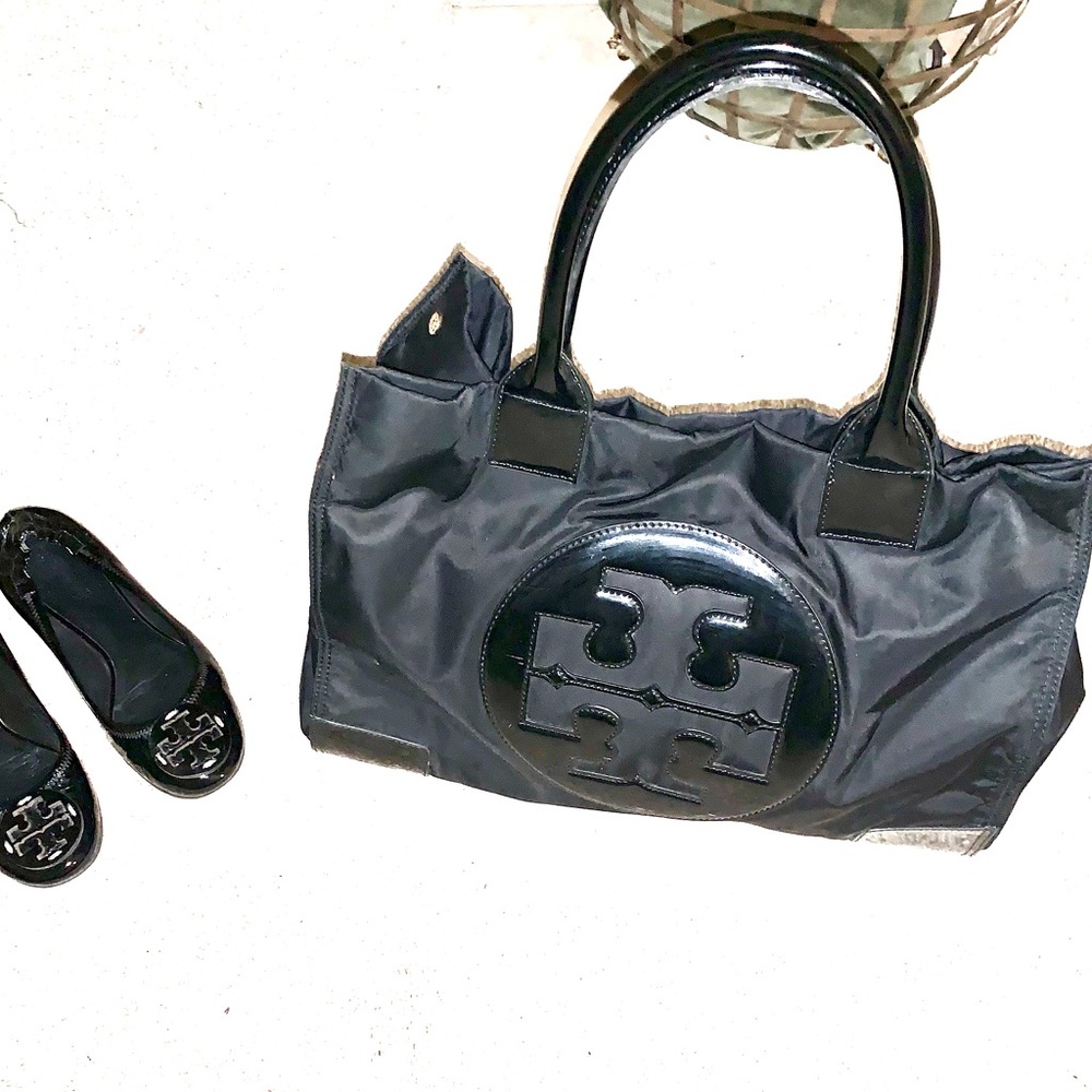 Tory Burch Ella patent tote bag